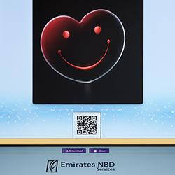 Guest using interactive screen for real-time AI painting at Dubai event, creating digital artwork with immersive technology experience by Mirror Booth Dubai